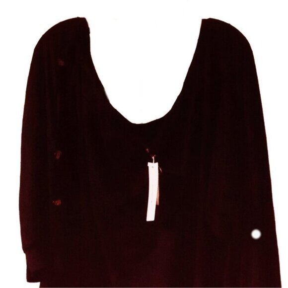 NWT- Plus Size 26 Long Sleeved Black Blouse - Picture 4 of 6